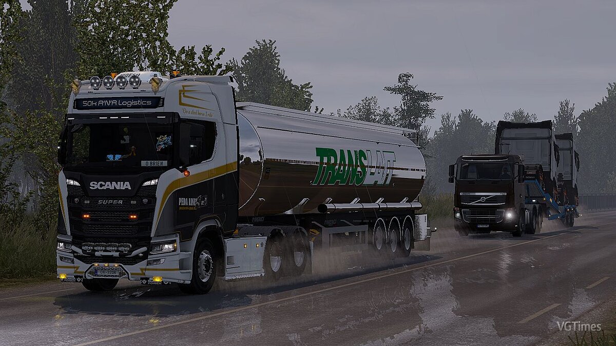 Euro Truck Simulator 2 — Heavy Rain Mod – реалистичный дождь