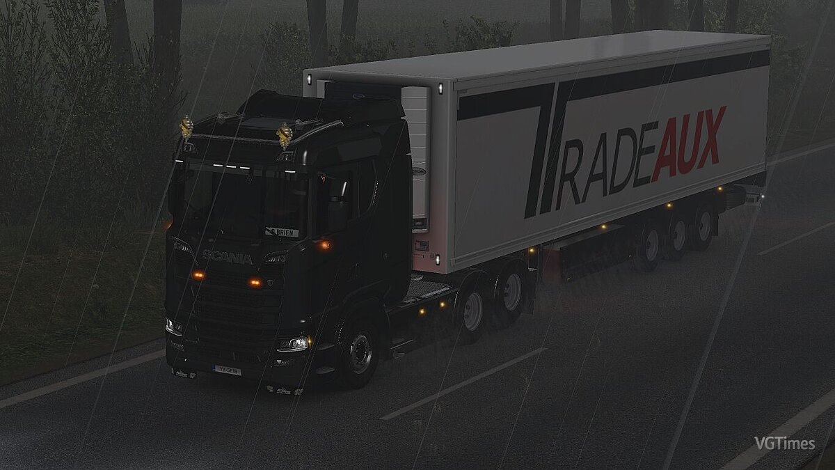 Euro Truck Simulator 2 — Более реалистичный дождь [2.0] [1.35]