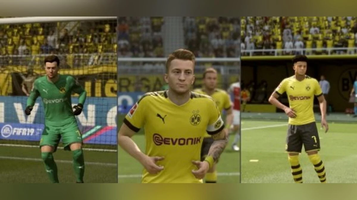 FIFA 19 — Домашняя и вратарская форма Боруссии Дортмунд [1.0]