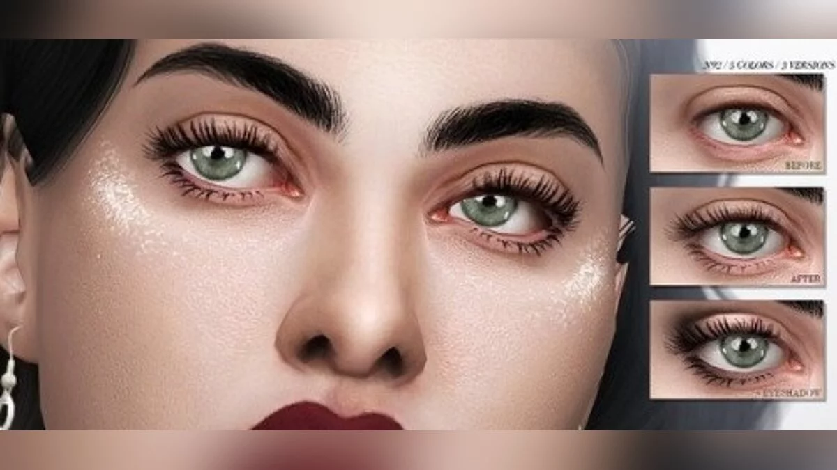 The Sims 4 — Пять видов ресниц от Pralinesims [1.0]