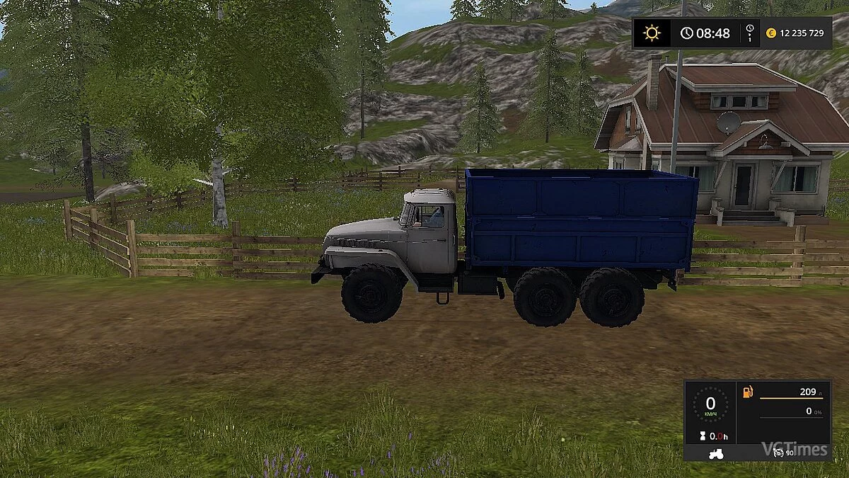 Farming Simulator 17 — Автомобиль УРАЛ 5557, белого цвета [1.0]