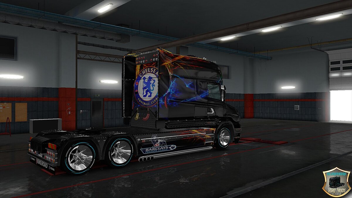 Euro Truck Simulator 2 — Скин FC Chelsea для Scania T Longline [1.0]