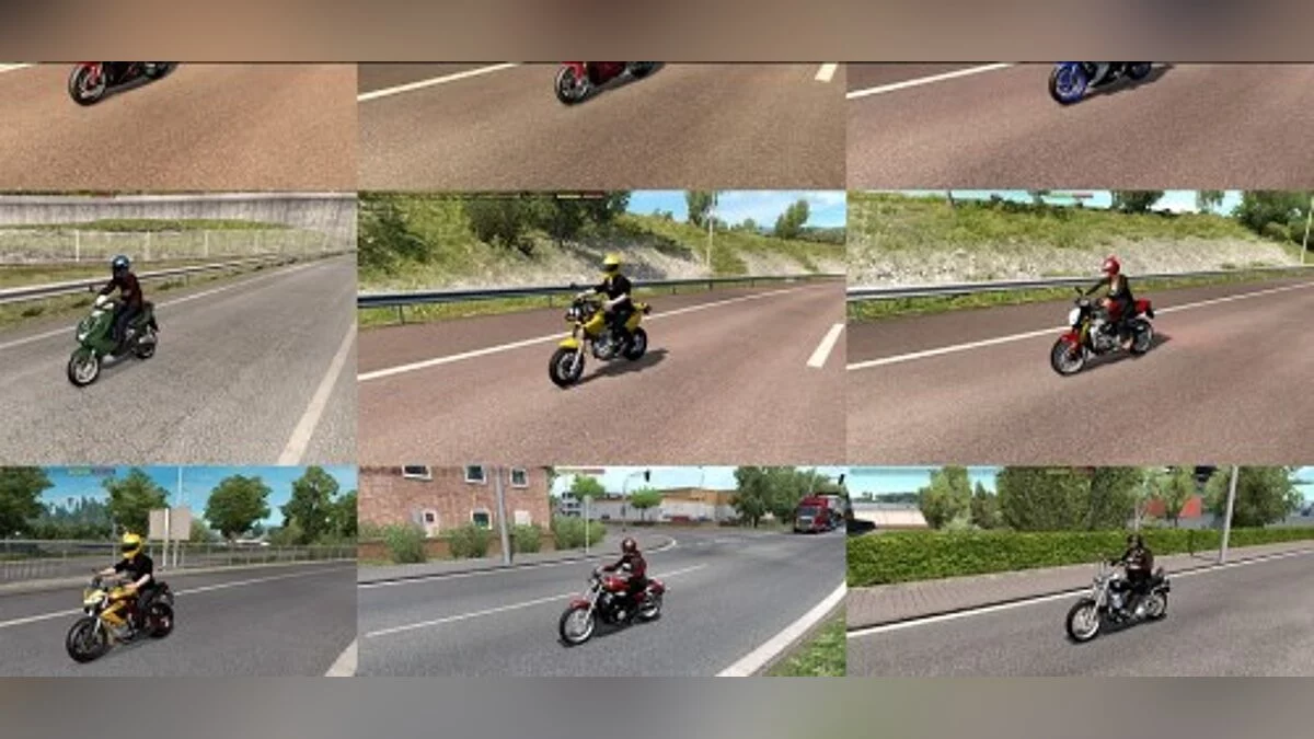 Euro Truck Simulator 2 — Пак мотоциклов в траффик от Jazzycat [3.0]