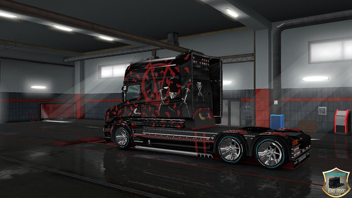 Euro Truck Simulator 2 — Скин "Вендетта" для Scania T Longline [1.0]