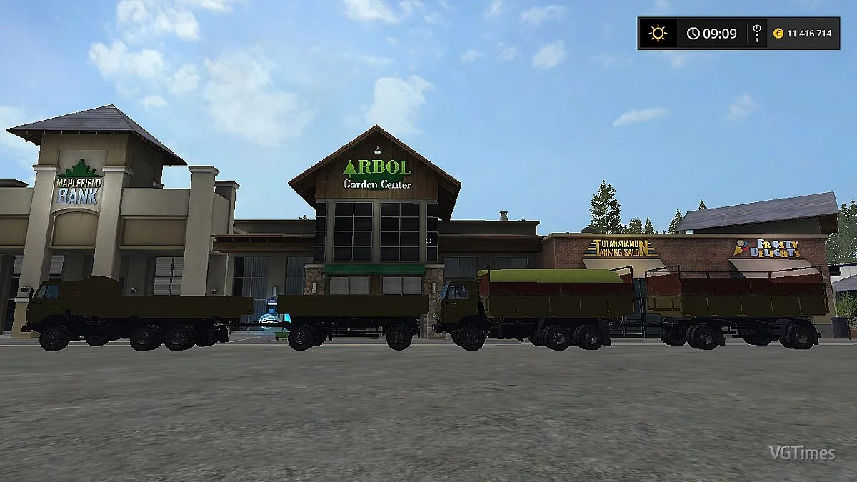 Farming Simulator 17 — Грузовик КАМАЗ 55102 с прицепом [1.0]