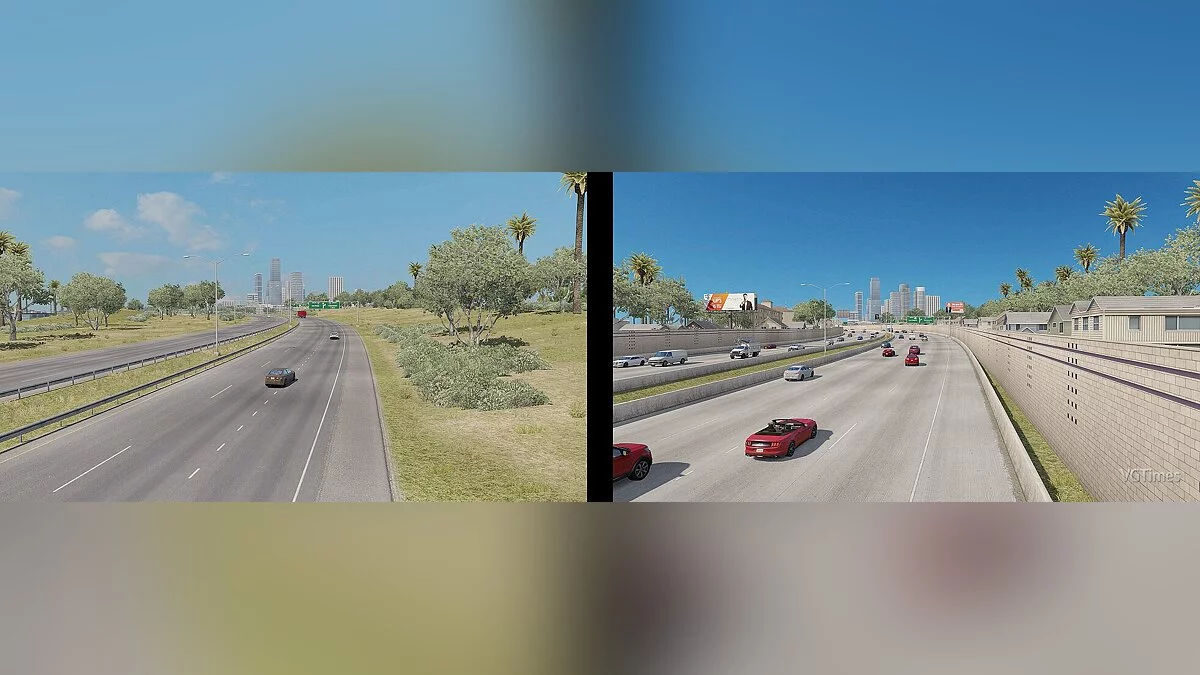 American Truck Simulator — Изменение городских магистралей и трафика [4.0] (1.35.x)