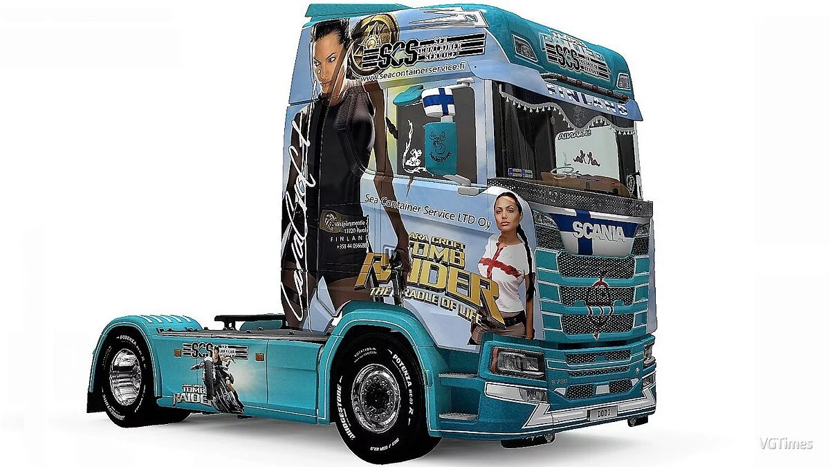Euro Truck Simulator 2 — Финская компания "Си Контейнер Сервис", скин для Scania (1.35.x)