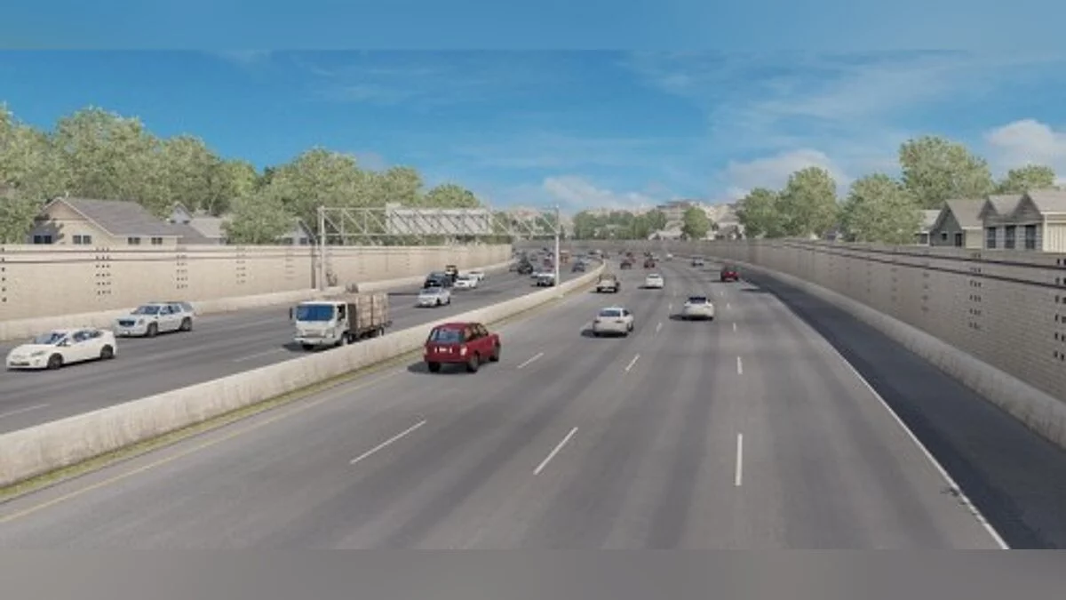 American Truck Simulator — Изменение городских магистралей и трафика [4.0] (1.35.x)