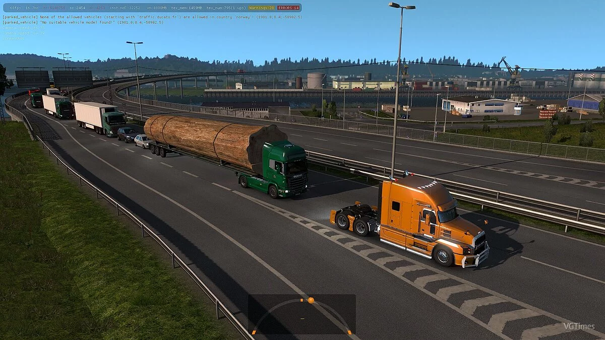 Euro Truck Simulator 2 — Автономный трейлер с Гигантским Баобабом в трафик