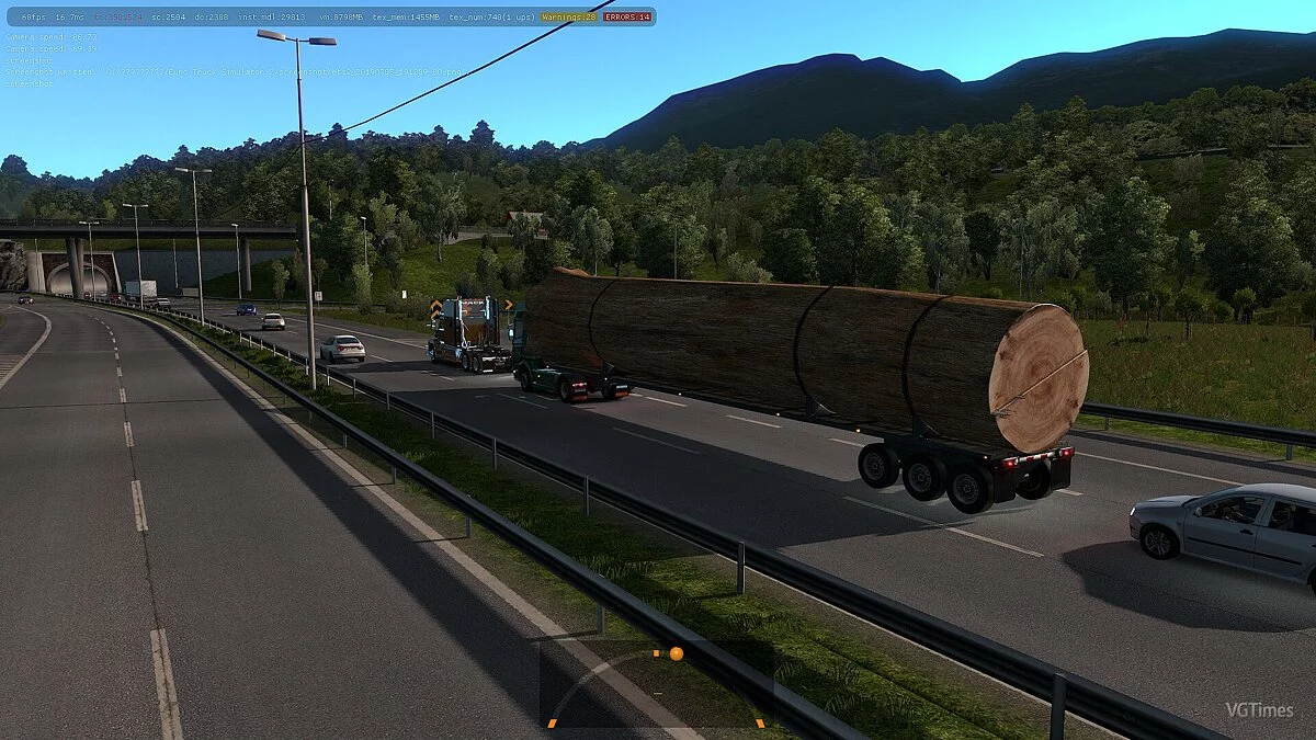 Euro Truck Simulator 2 — Автономный трейлер с Гигантским Баобабом в трафик