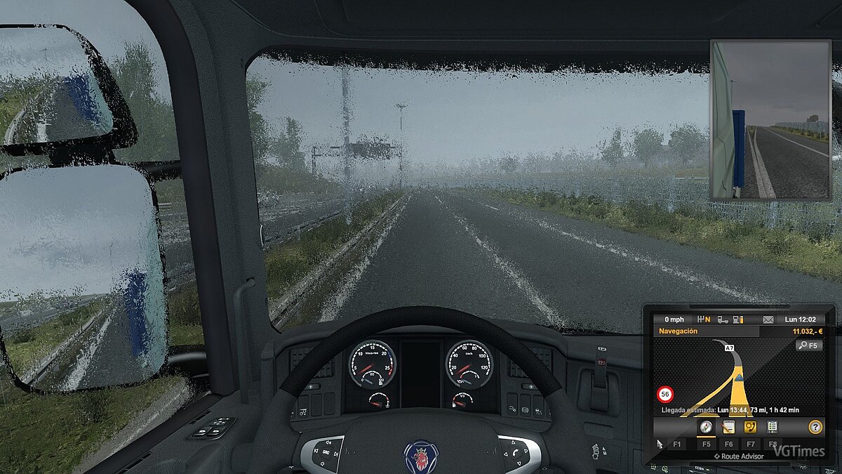 Euro Truck Simulator 2 — Мод Realistic Rain v2.4