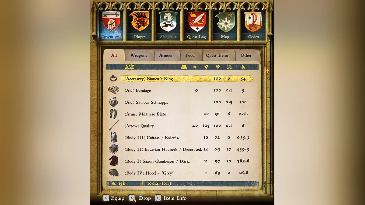 Kingdom Come: Deliverance — Inventoried – система тегов для инвентаря