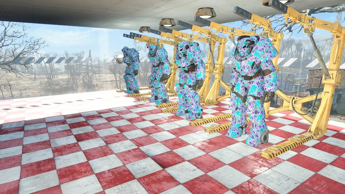 Fallout 4 — Множество скинов для силовой брони (хохлома, гжель, камуфляж и другие)