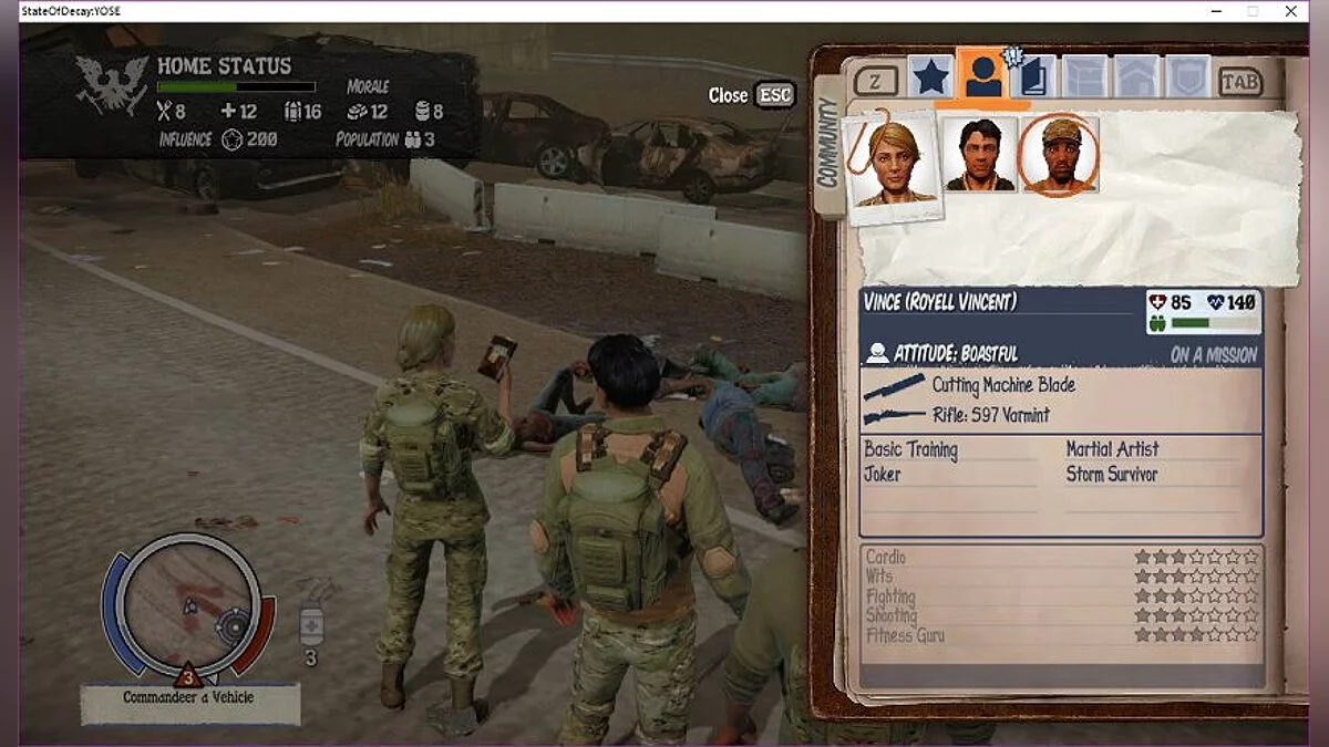 State of Decay - Year-One Survival Edition — Все персонажи экипированы по максимуму с самого старта