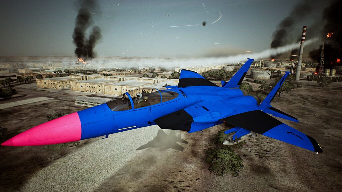 Ace Combat 7: Skies Unknown — F-15C Talon – красно-синий скин для самолёта