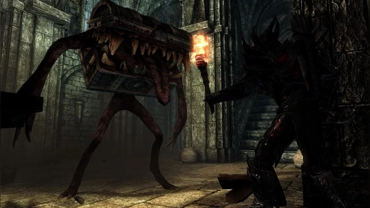 Elder Scrolls 5: Skyrim Special Edition — Мимики – монстры, маскирующиеся под сундуки