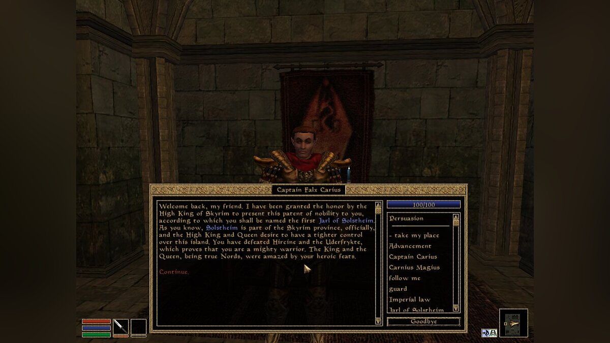 Elder Scrolls 3: Morrowind — Возможность стать ярлом Солстейма