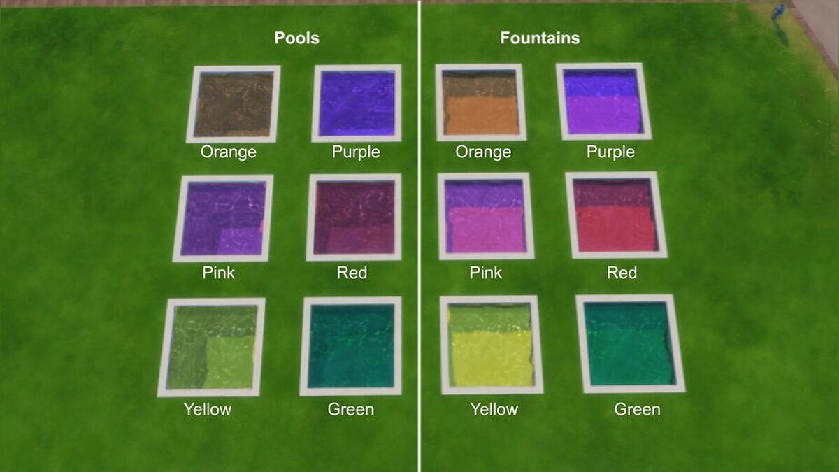 The Sims 4 — Светлая цветная вода