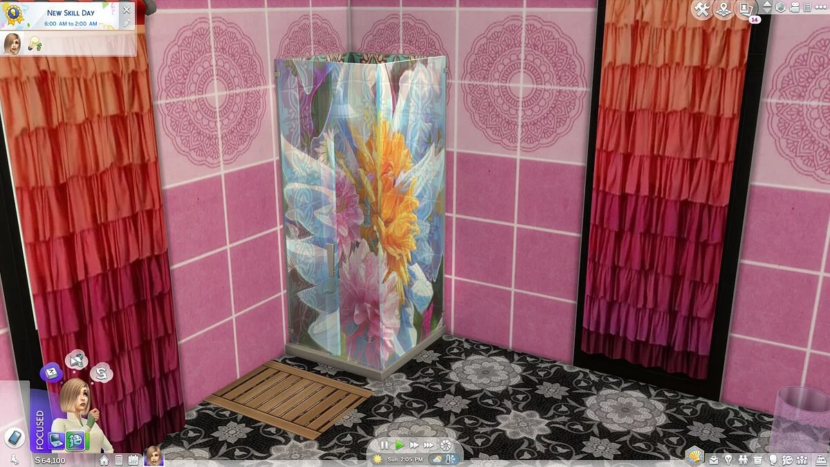 The Sims 4 — Новые раскраски для Душевой Джунглей