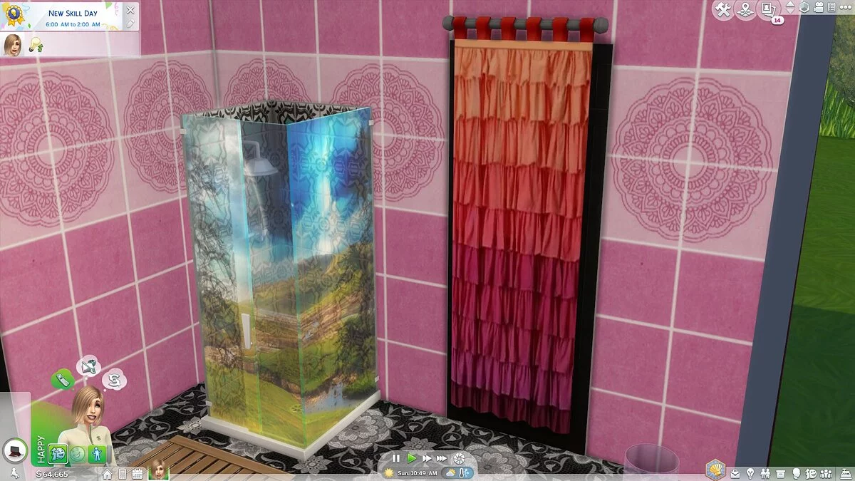 The Sims 4 — Новые раскраски для Душевой Джунглей