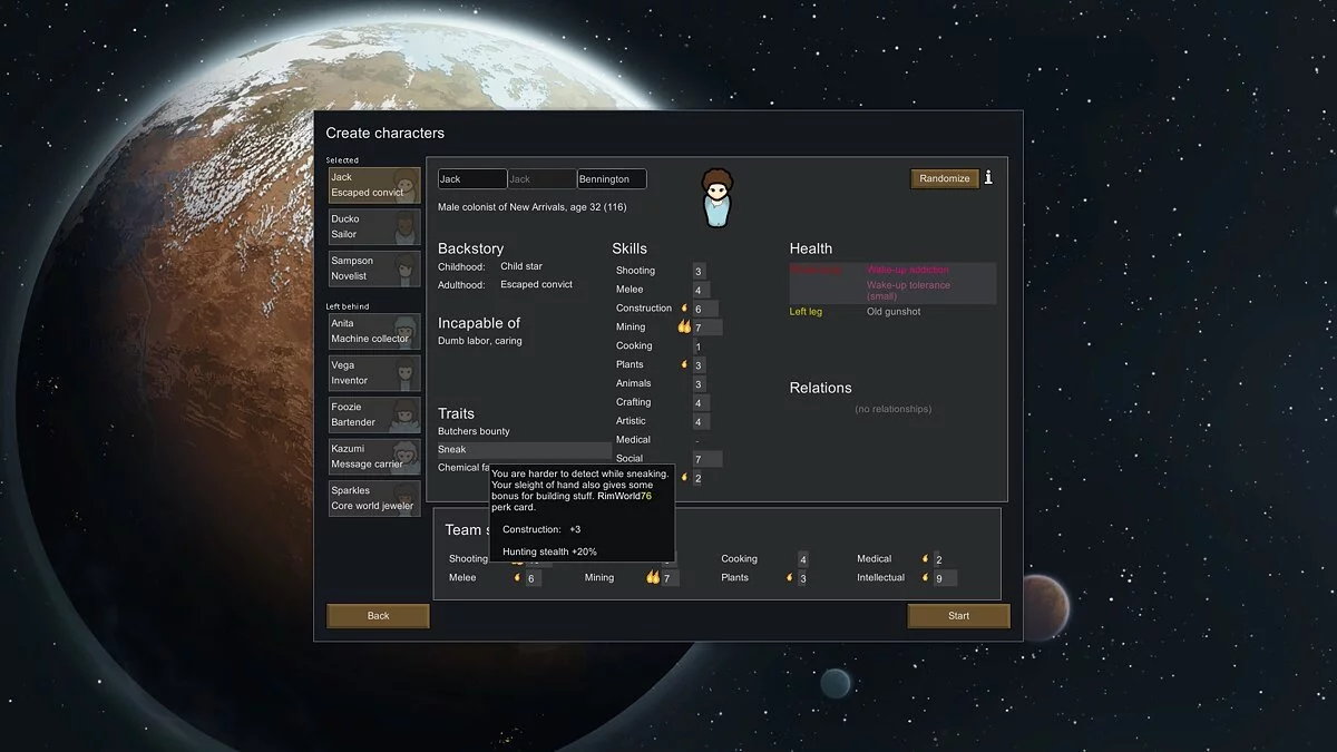 RimWorld — Новые черты колонистов и изгоев