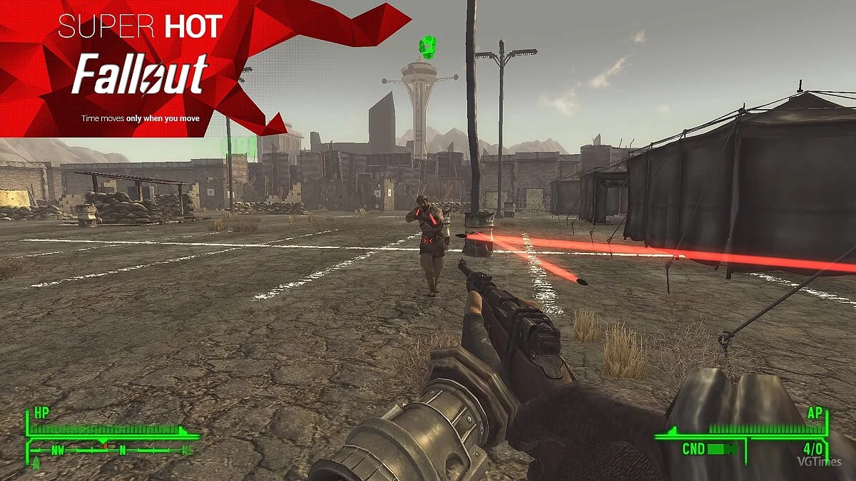Fallout: New Vegas — SuperHot – время идёт только при вашем движении