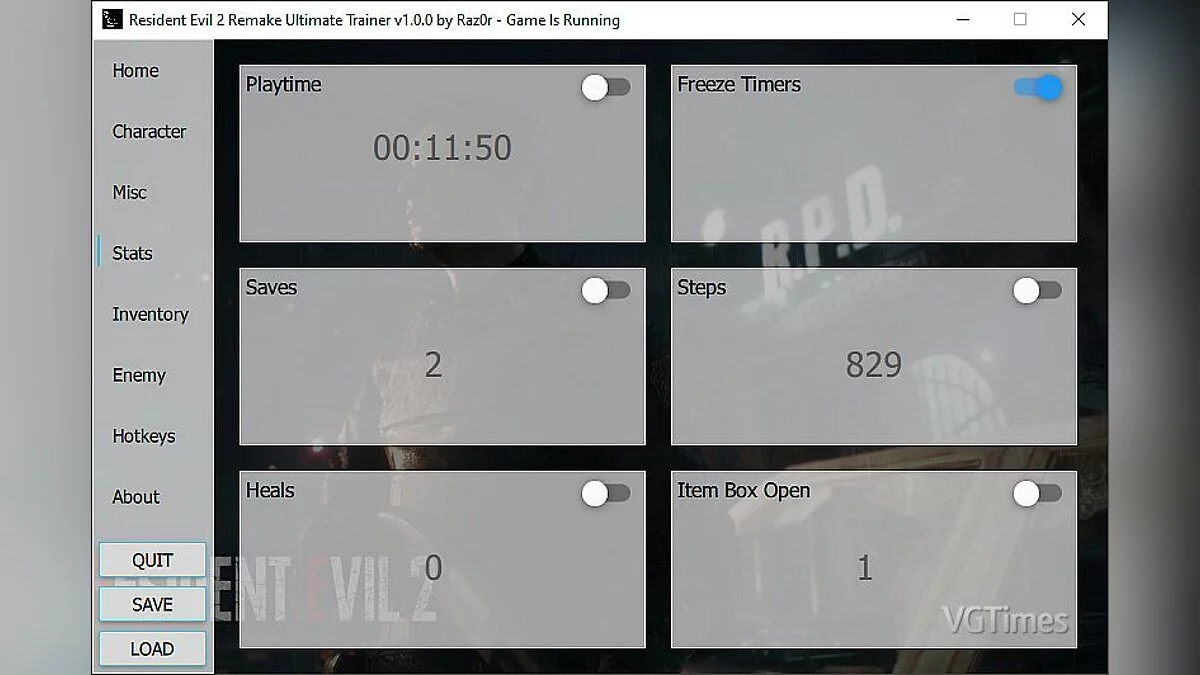 Resident Evil 2 — Редактор геймплея – смена персонажей, камеры, врагов и игрока