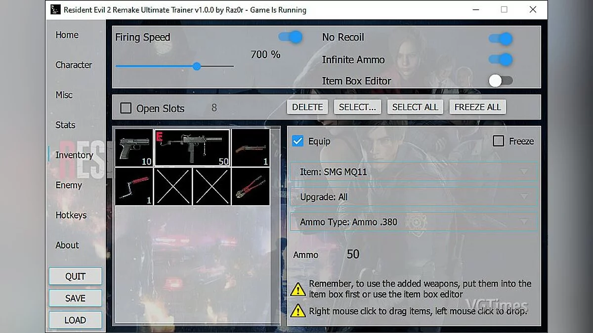 Resident Evil 2 — Редактор геймплея – смена персонажей, камеры, врагов и игрока