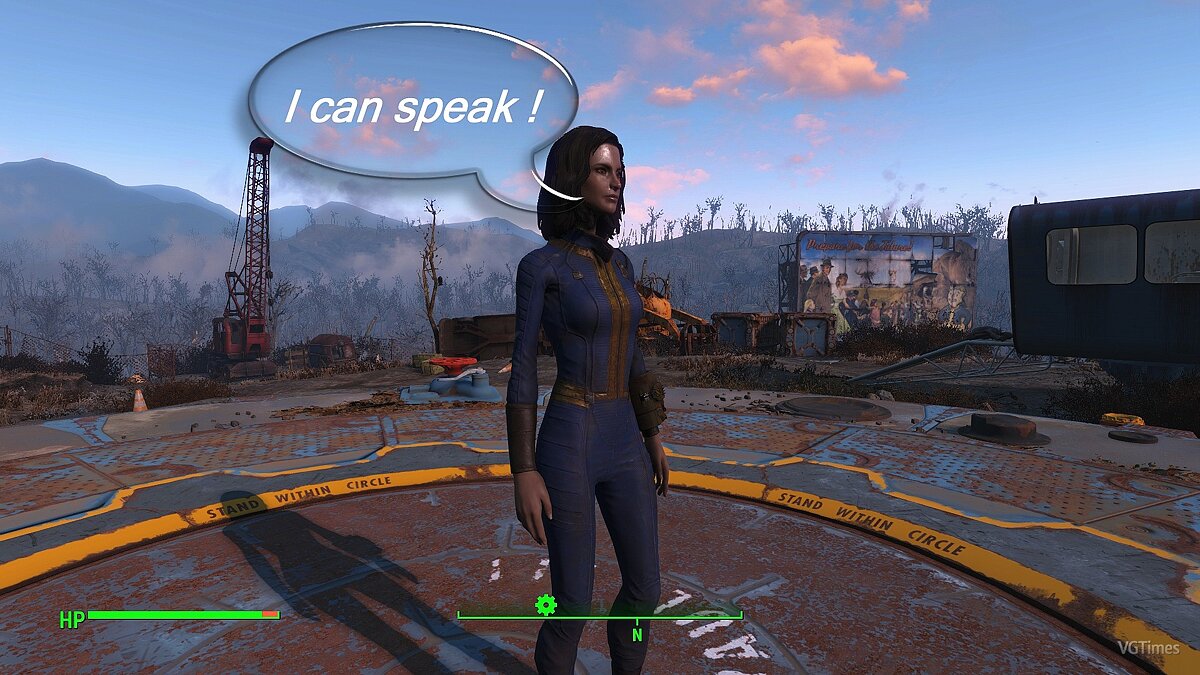 Fallout 4 — Игрок поворачивает головой и разговаривает