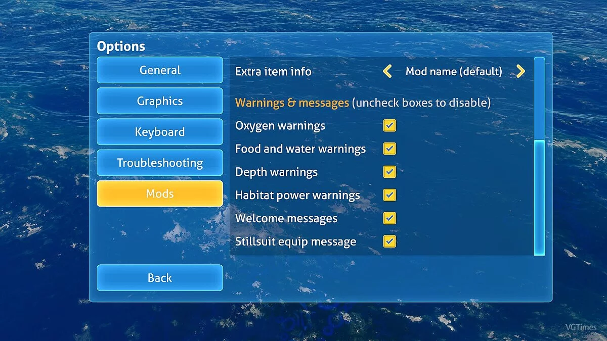 Subnautica — Отключение предупреждений и сообщений