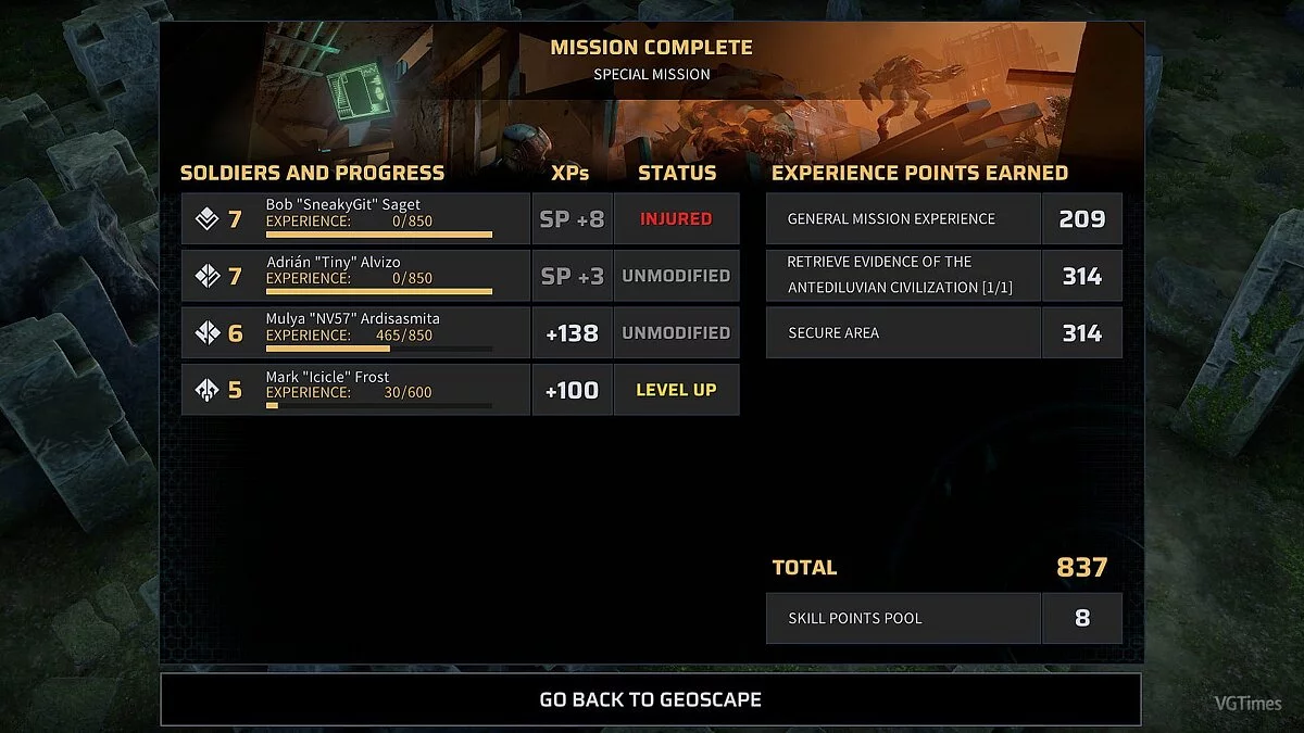 Phoenix Point — Конвертация лишнего опыта в навыки