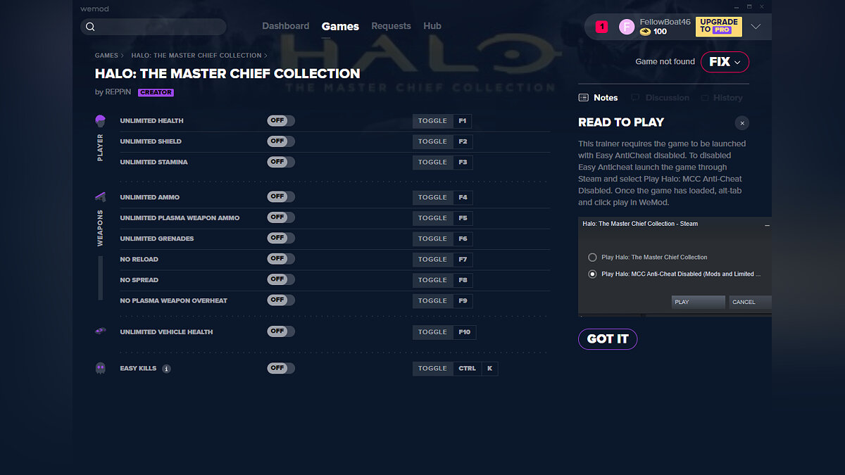 Halo: The Master Chief Collection — Трейнер (+11) от 05.12.19 [WeMod]