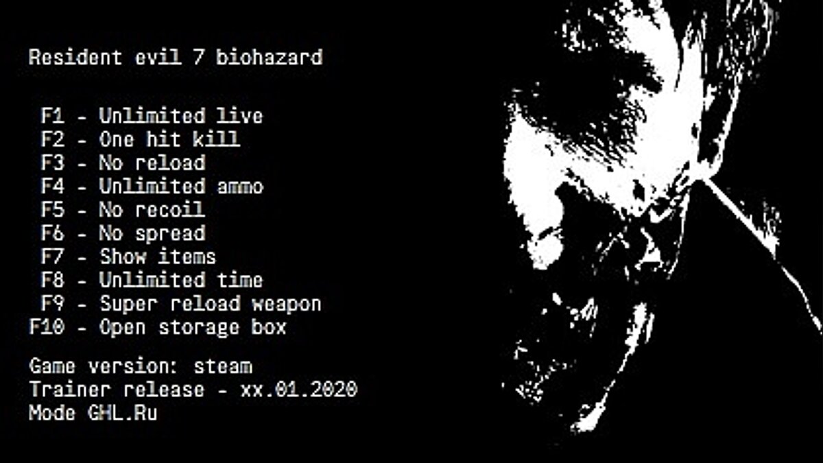 Resident Evil 7: Biohazard — Трейнер (+10) [Steam] 