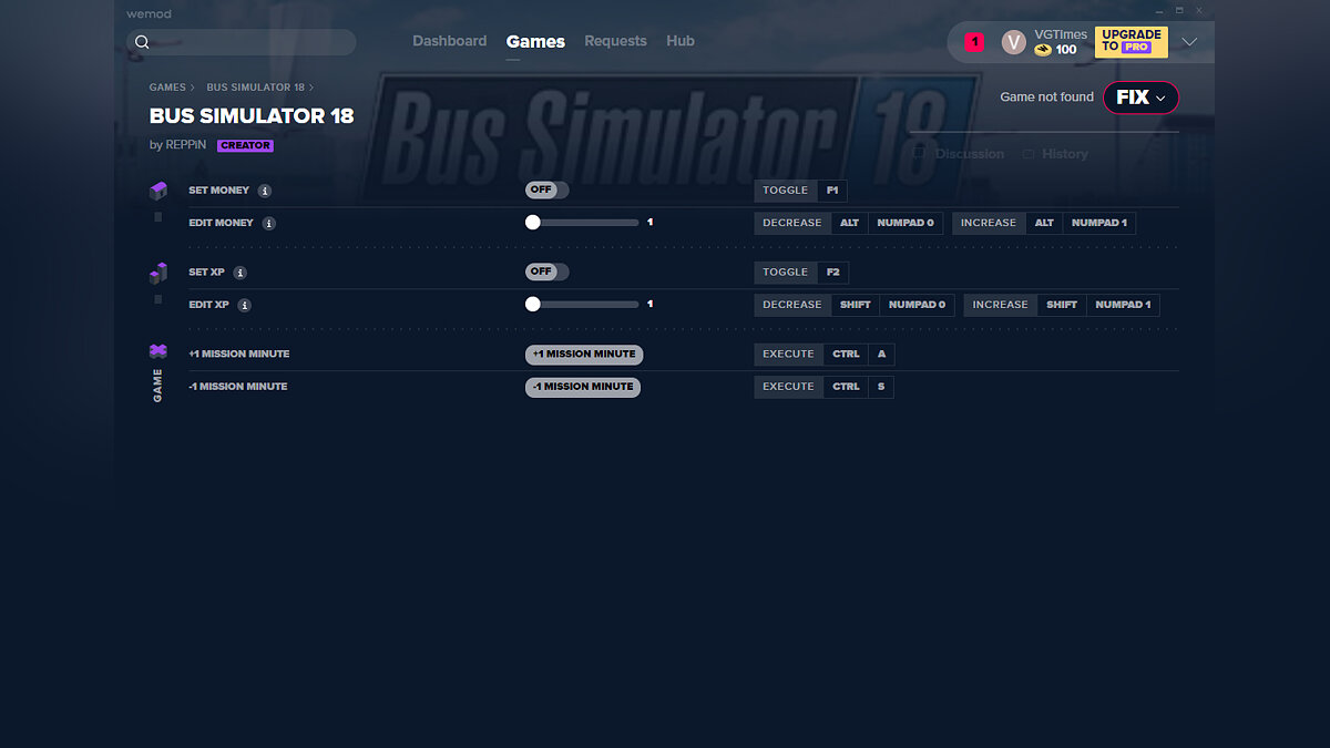 Bus Simulator 18 — Трейнер (+6) от 08.01.2020 [WeMod]