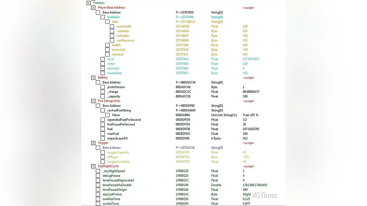 Subnautica — Таблица для Cheat Engine [UPD: 10.01.2020]