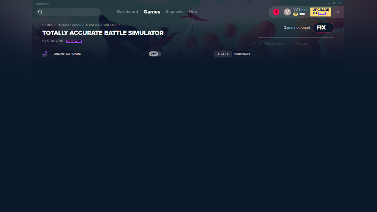 Totally Accurate Battle Simulator — Трейнер (+1) от 14.01.2020 [WeMod]