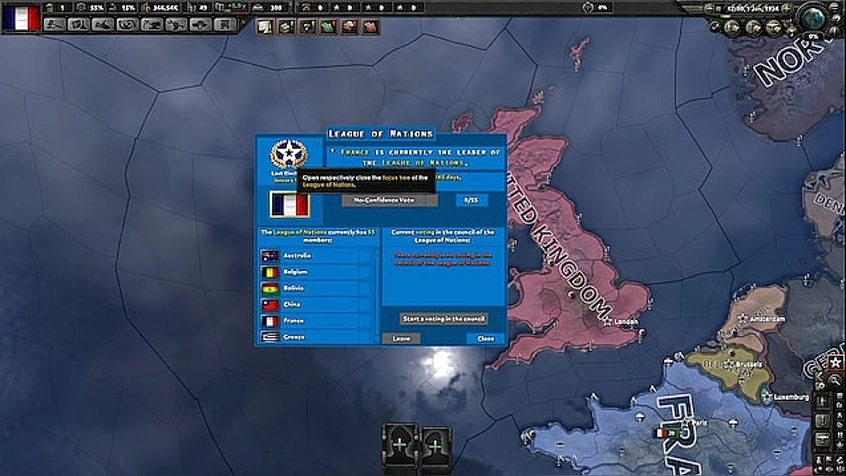 Hearts of Iron 4 — Лига Наций