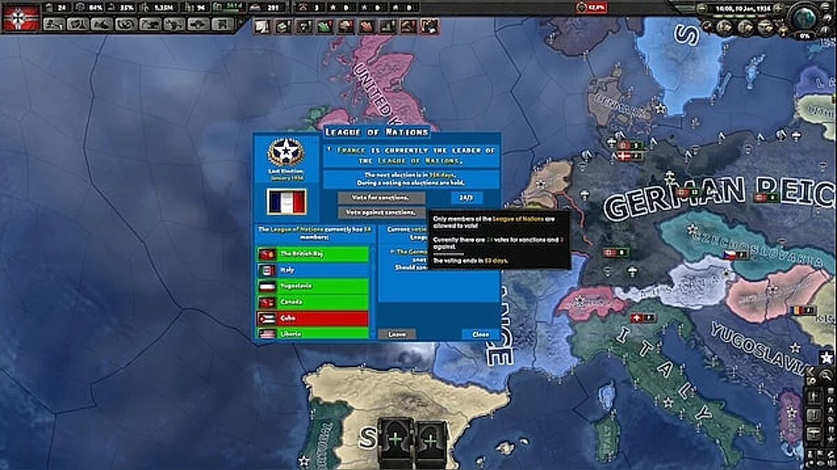 Hearts of Iron 4 — Лига Наций