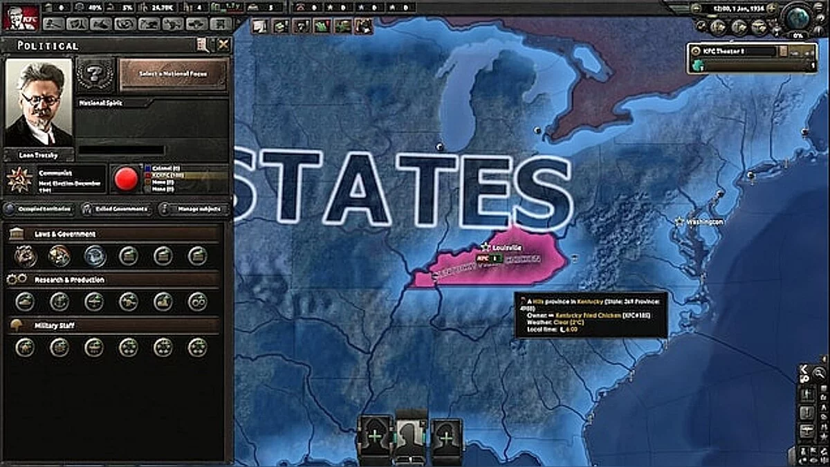 Hearts of Iron 4 — Возможность играть за KFC