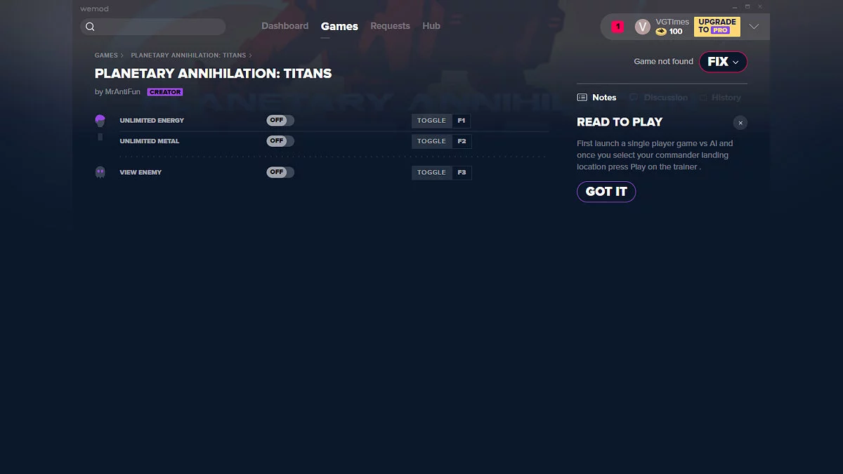 Planetary Annihilation: TITANS — Трейнер (+3) от 31.01.2020 [WeMod]