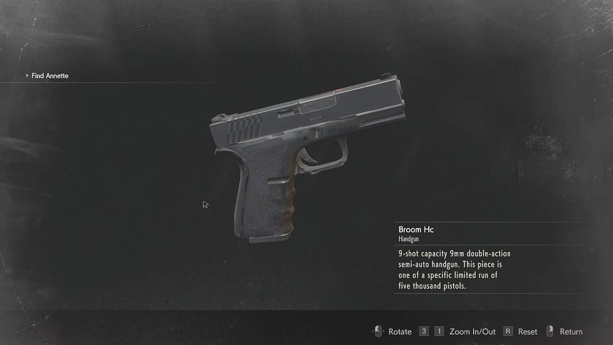 Resident Evil 2 — Пистолет Глок для Ады