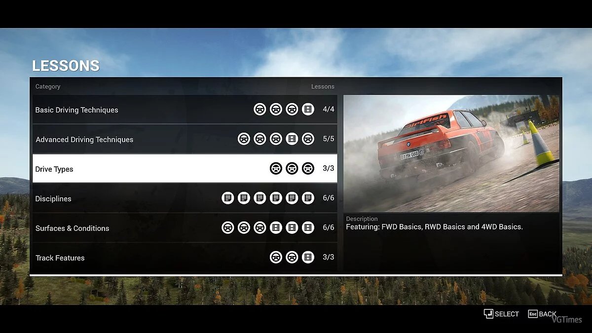 DiRT 4 — Сохранение (100% Пройдено, все на золотые кубки и медали)
