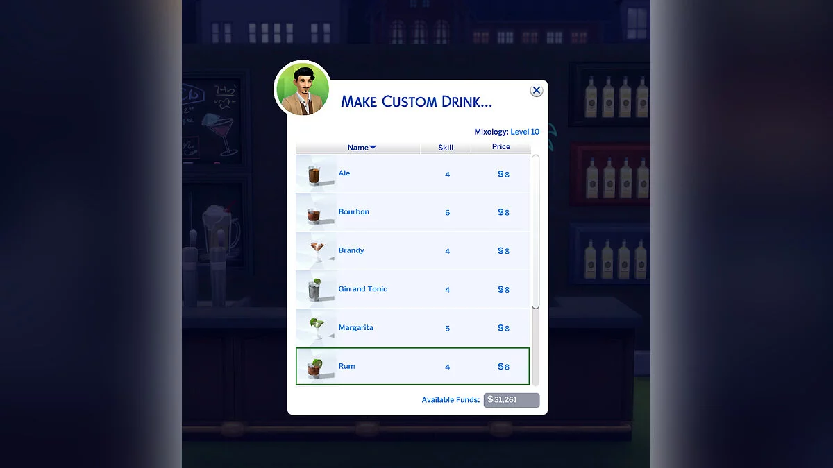 The Sims 4 — Кастомные напитки в бары