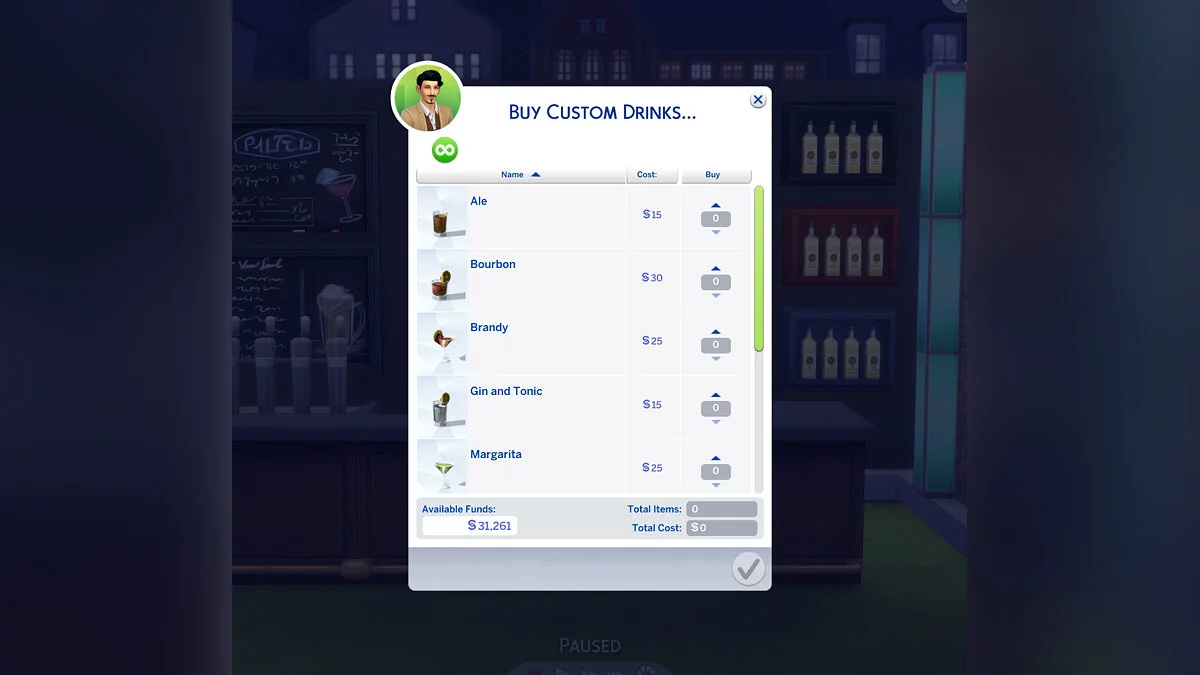 The Sims 4 — Кастомные напитки в бары