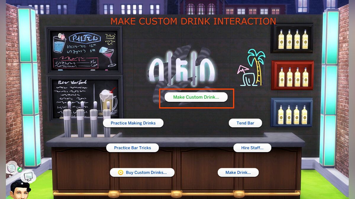 The Sims 4 — Кастомные напитки в бары