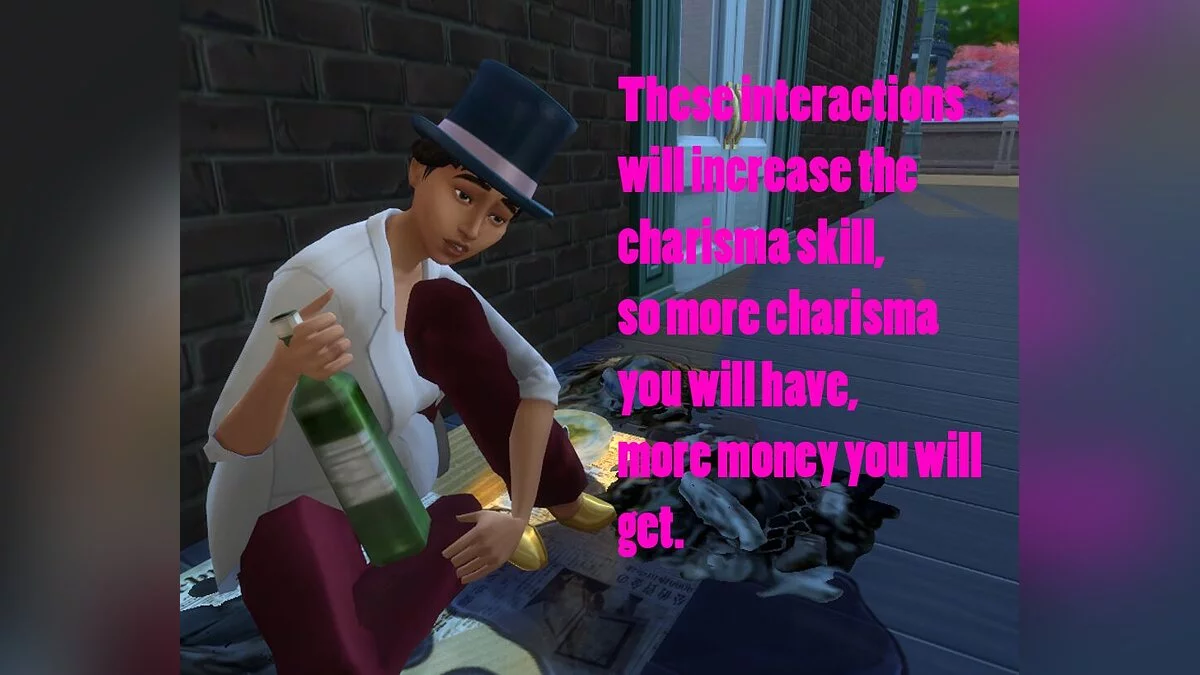 The Sims 4 — Просить милостыню
