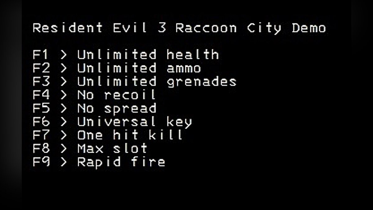Resident Evil 3 — Трейнер (+9) [DEMO]