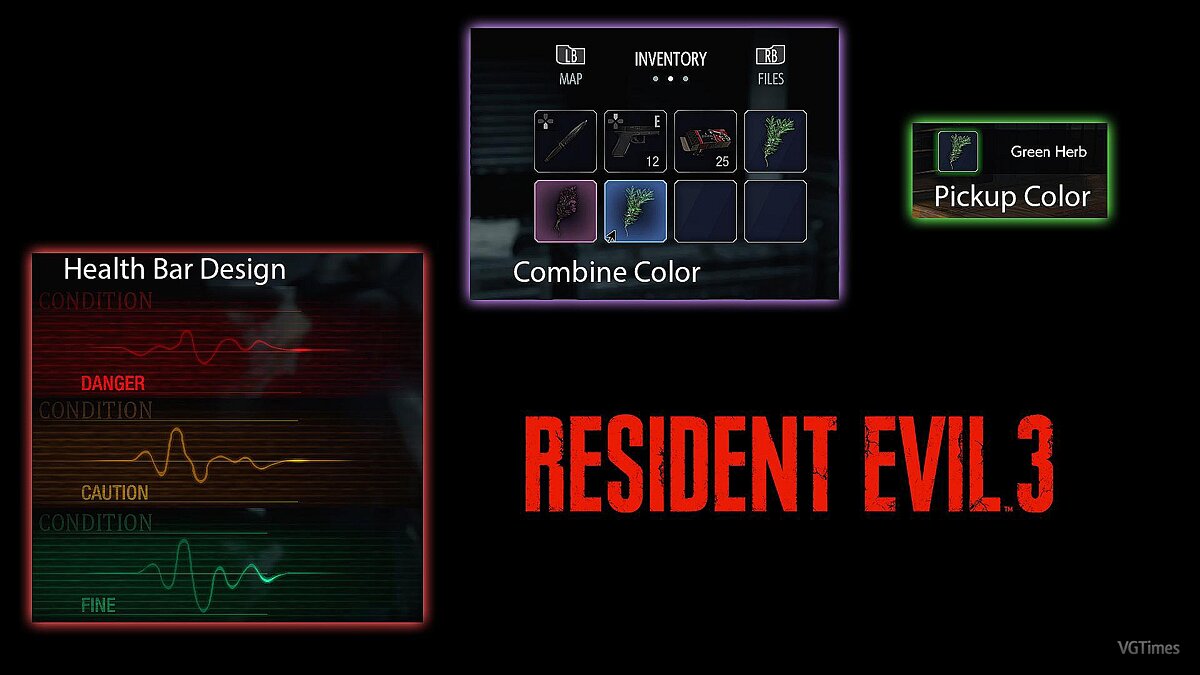 Resident Evil 3 — Классический инвентарь