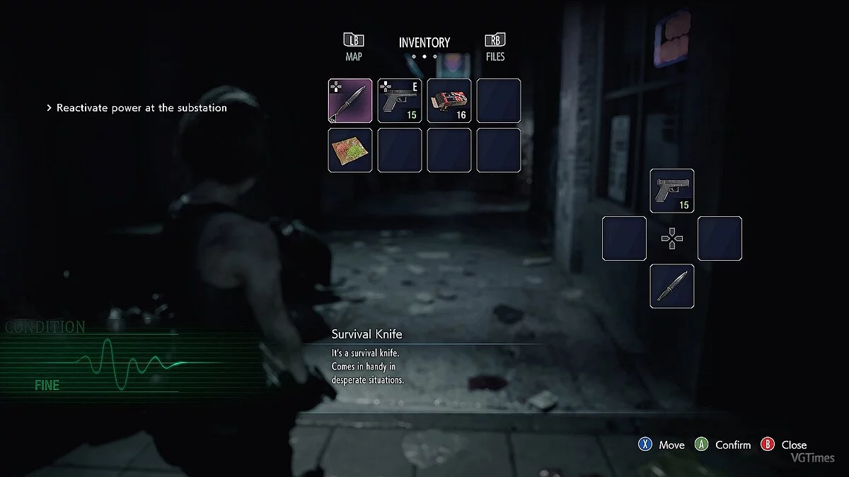 Resident Evil 3 — Классический инвентарь