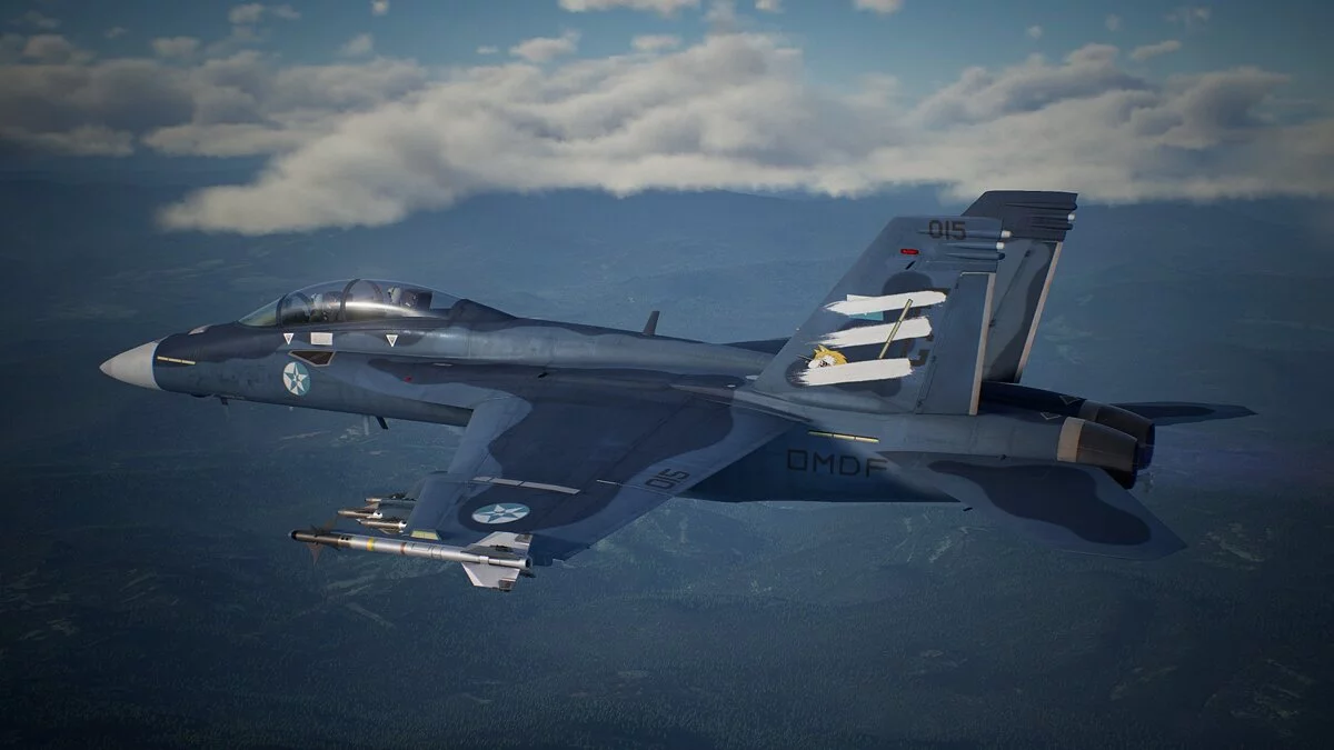 Ace Combat 7: Skies Unknown — Раскраска для FA-18F - "Синий камуфляж"
